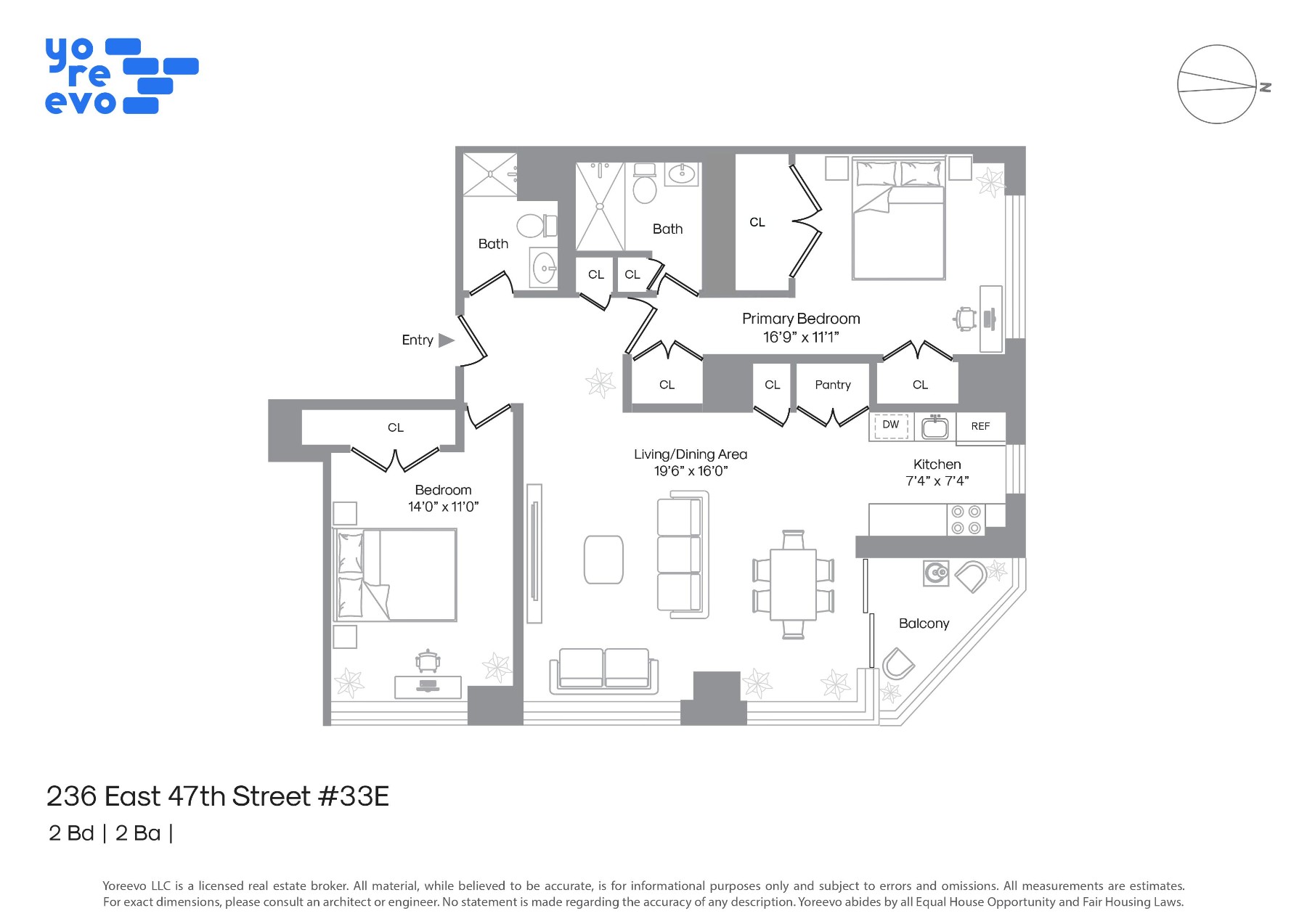 Floorplan for 236 East 47th Street, 33E