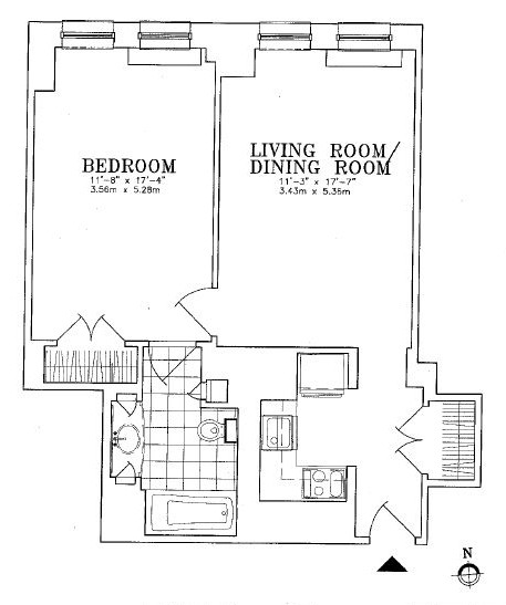 Floorplan for 502 Park Avenue, 12J