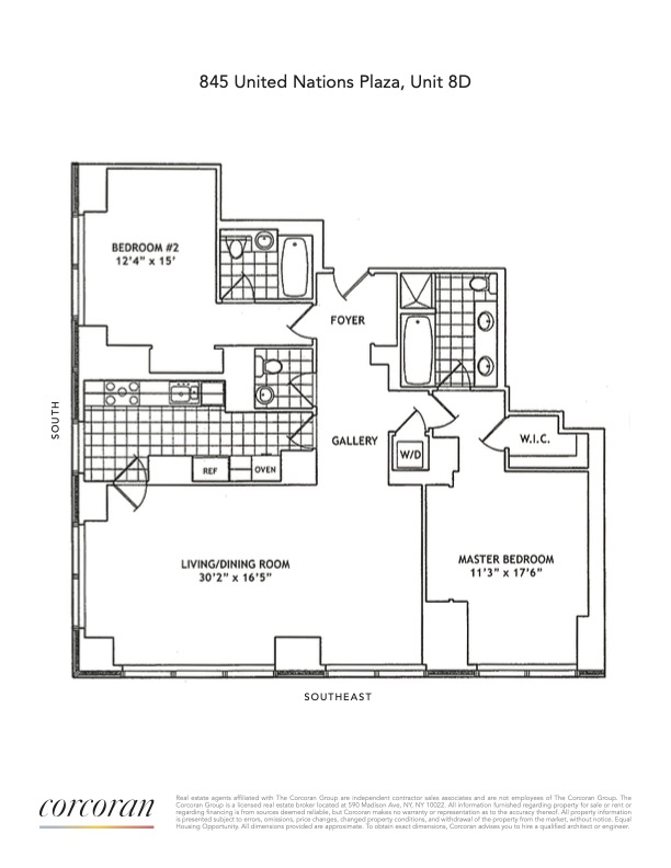 Floorplan for 845 United Nations Plaza, 8D