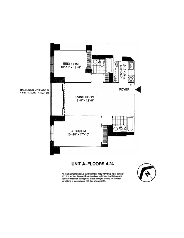 Floorplan for 380 Rector Place, 9A