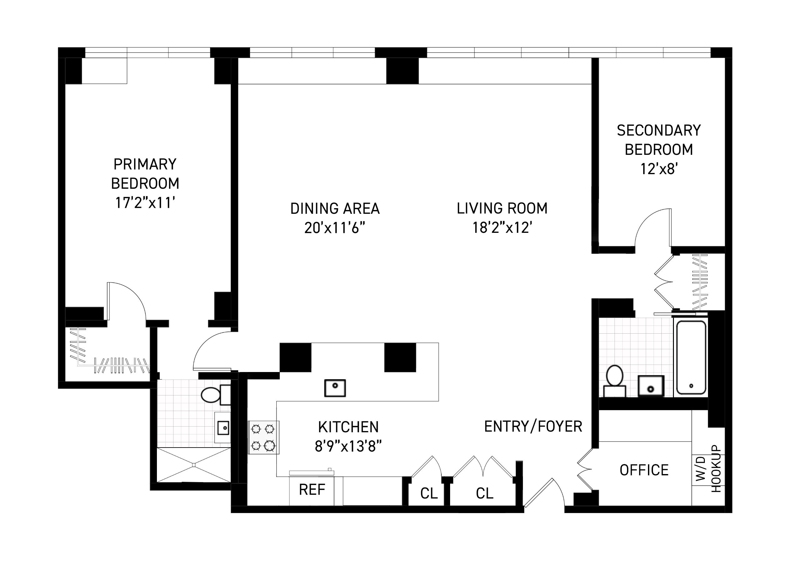 Floorplan for 15 West 72nd Street, 8TU