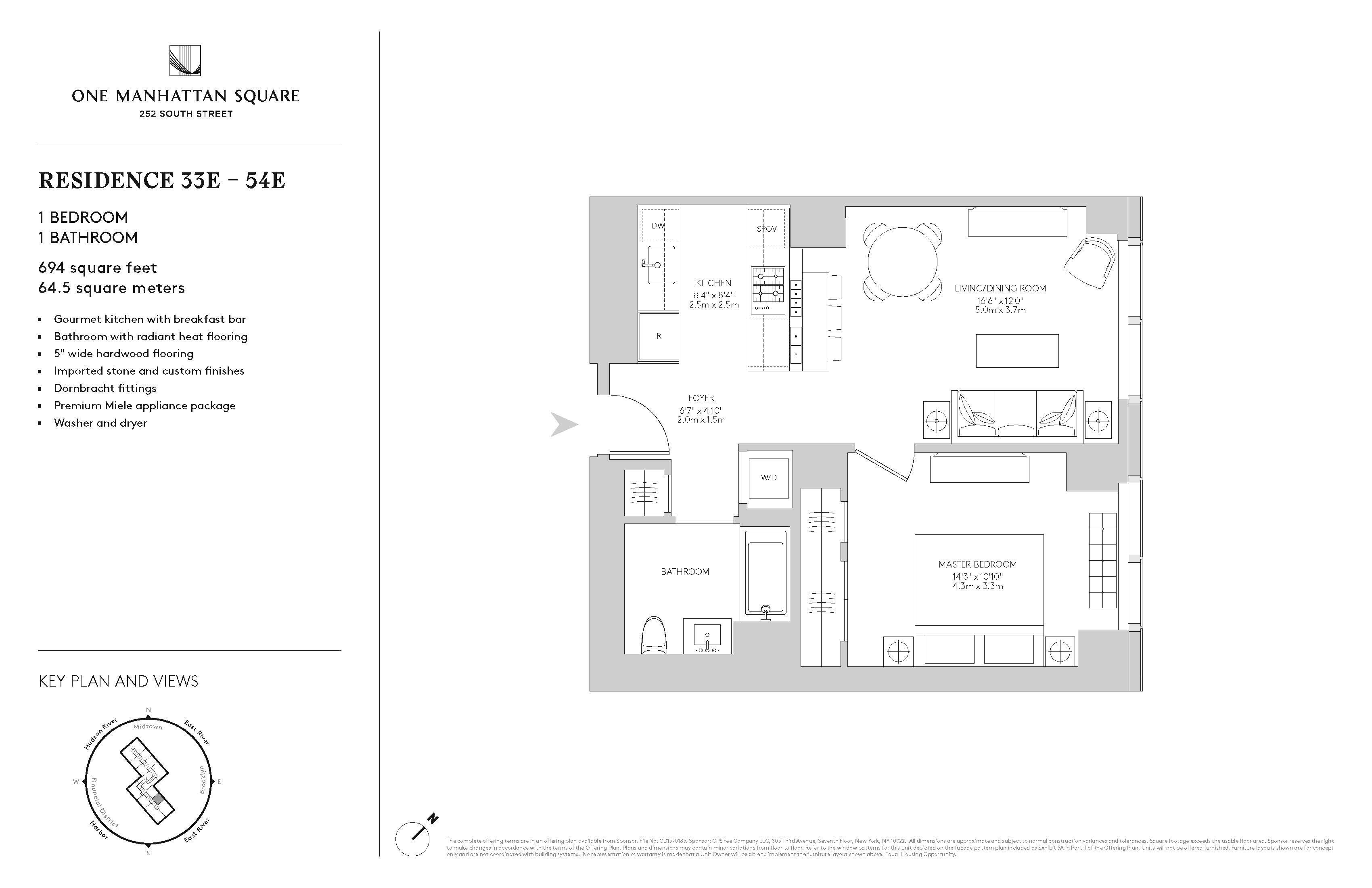 Floorplan for 252 South Street, 40E