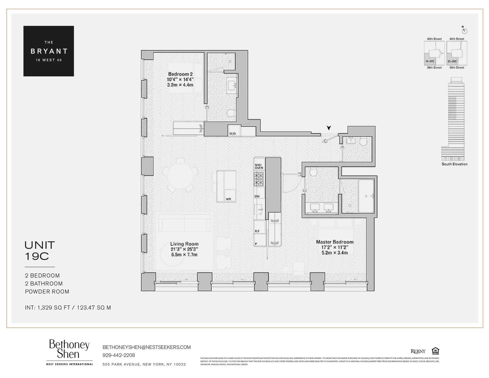 Floorplan for 16 West 40th Street, 19-C