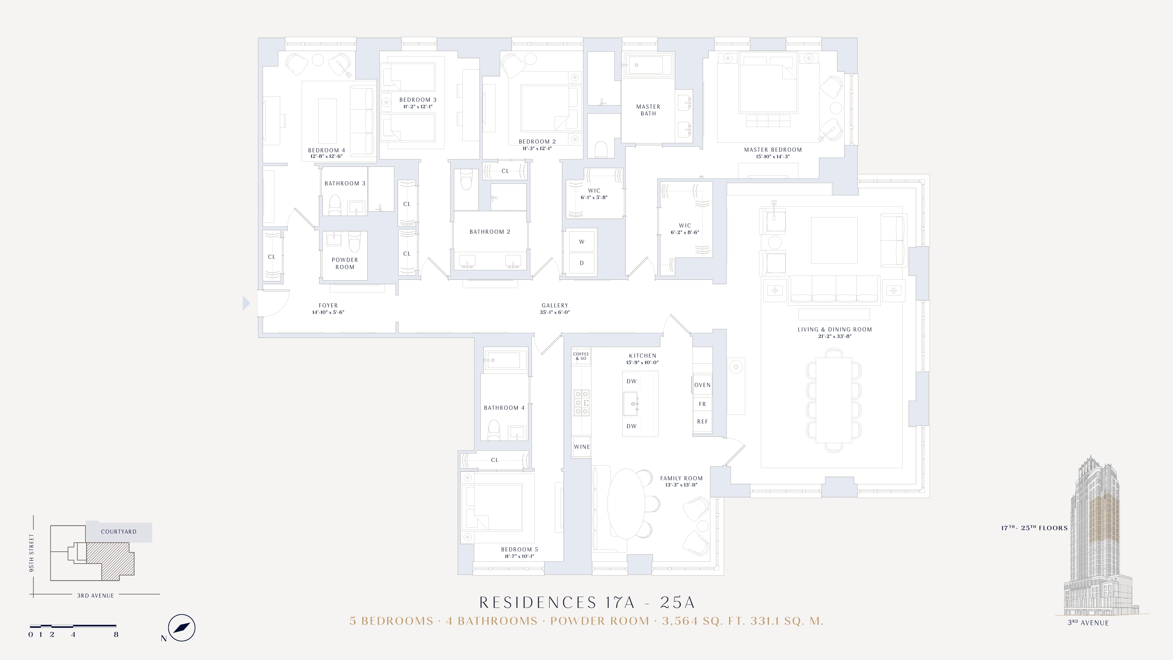 Floorplan for 200 East 95th Street, 23A