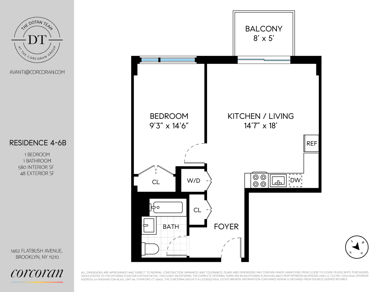 Floorplan for 1462 Flatbush Avenue, 5B