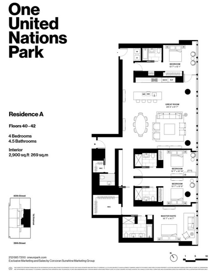 Floorplan for 695 1st Avenue, 40A