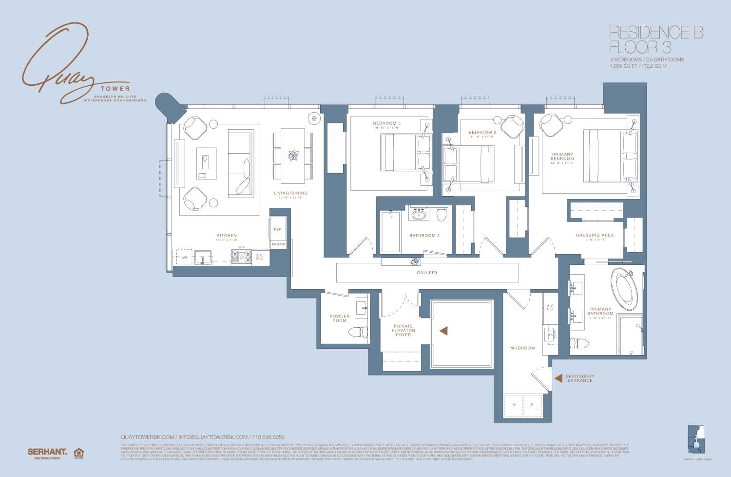 Floorplan for 50 Bridge Park Drive, 3B