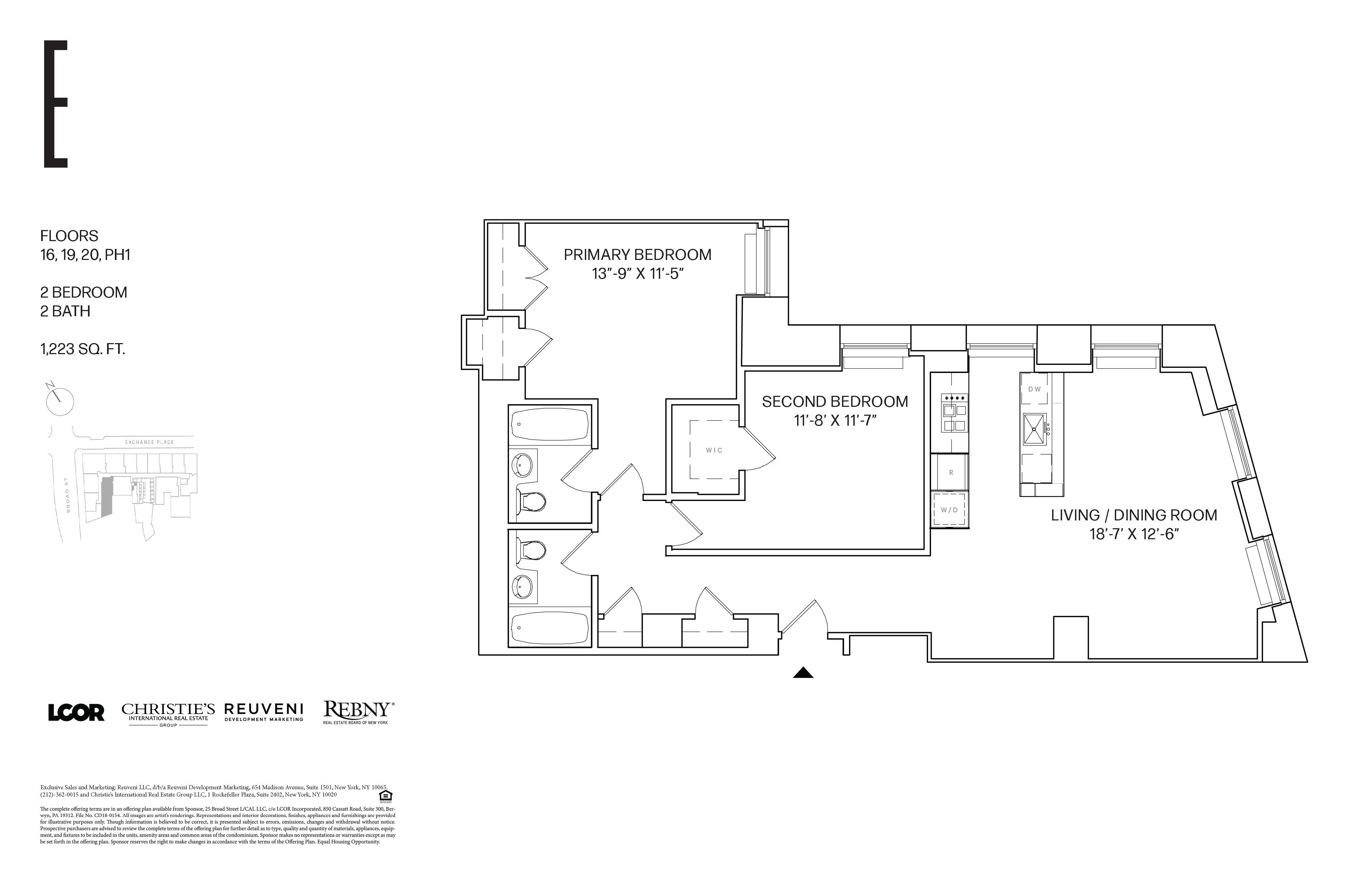 Floorplan for 25 Broad Street, 19-E