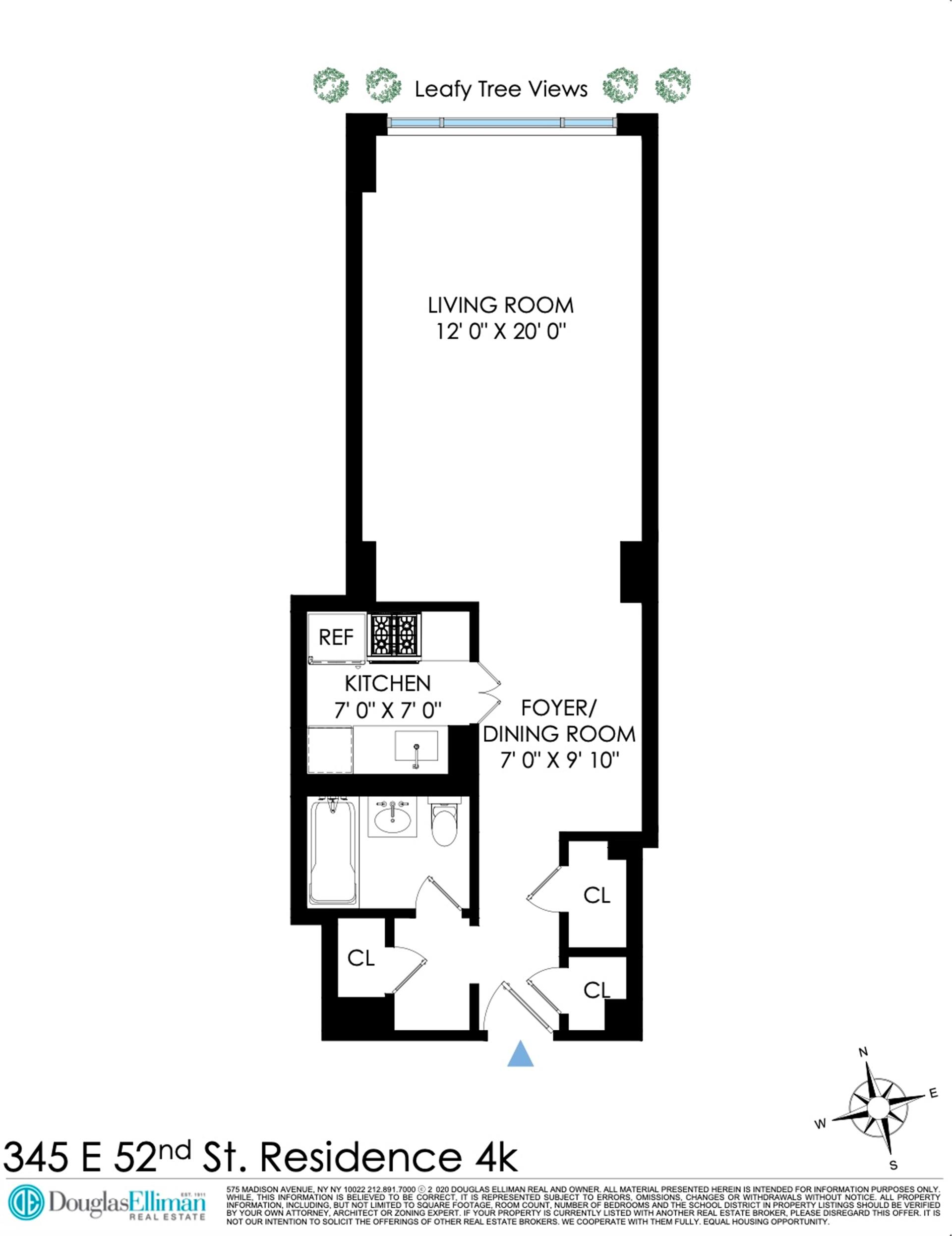 Floorplan for 345 East 52nd Street, 4K