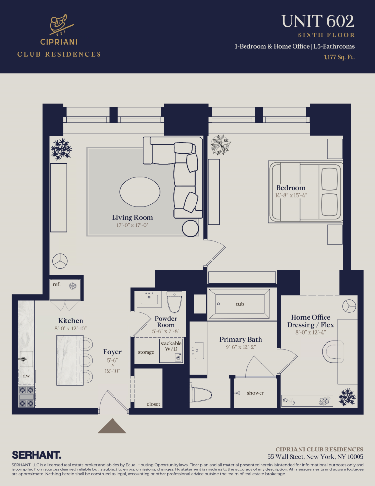 Floorplan for 55 Wall Street, 602