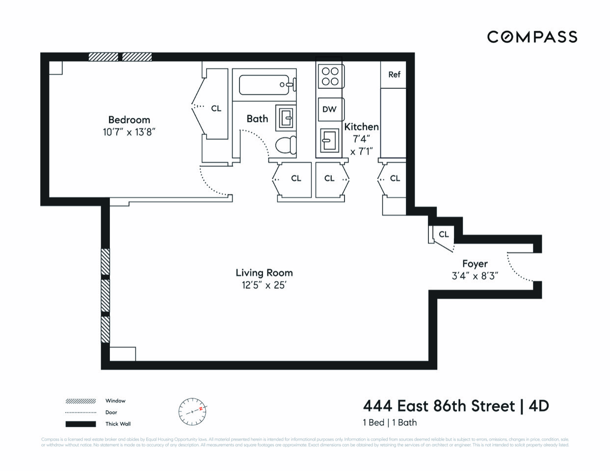 Floorplan for 444 East 86th Street, 4D