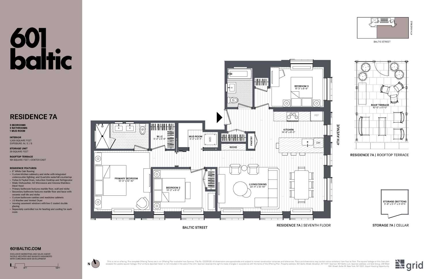 Floorplan for 601 Baltic Street, 7A