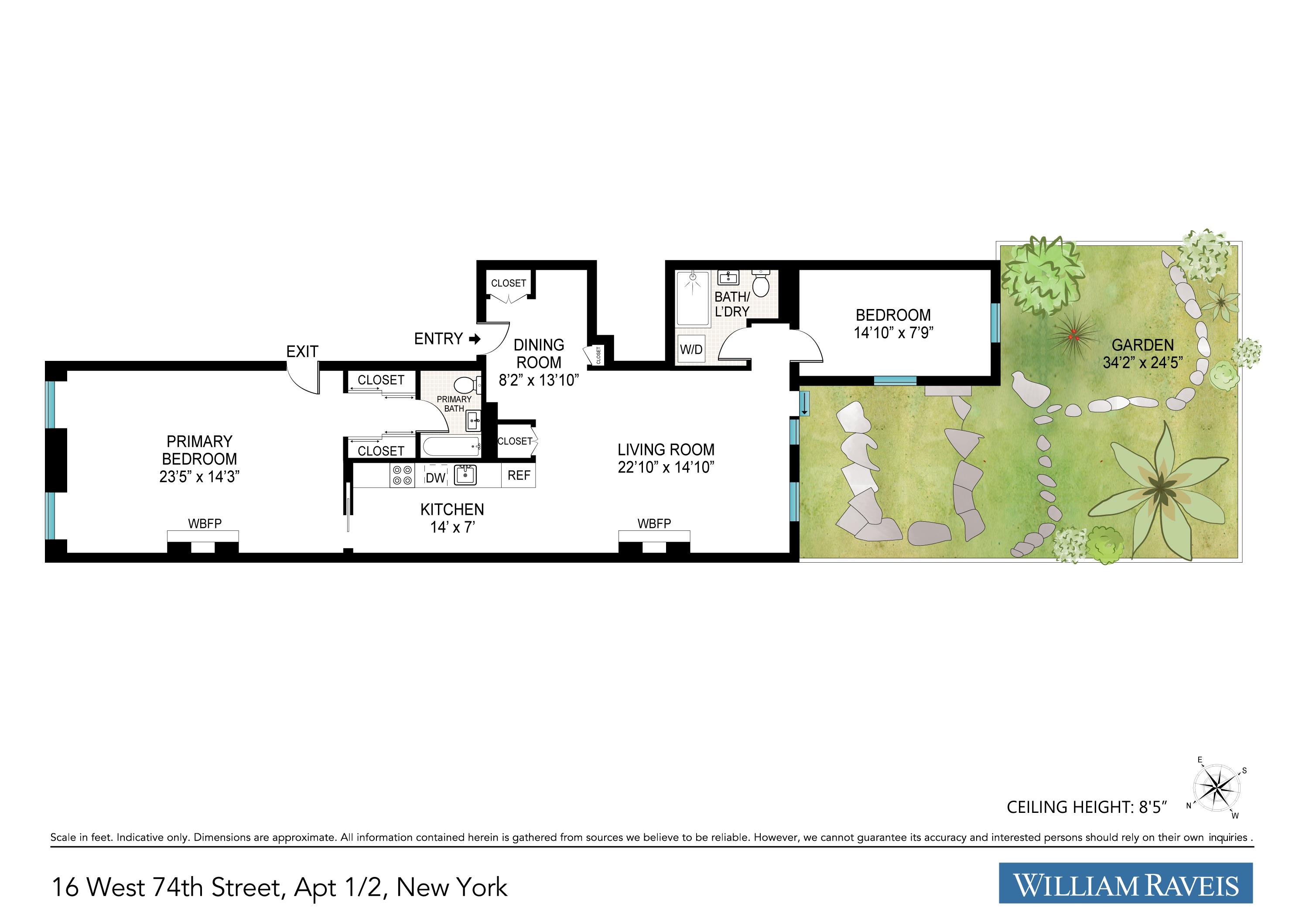 Floorplan for 16 West 74th Street, 1/2