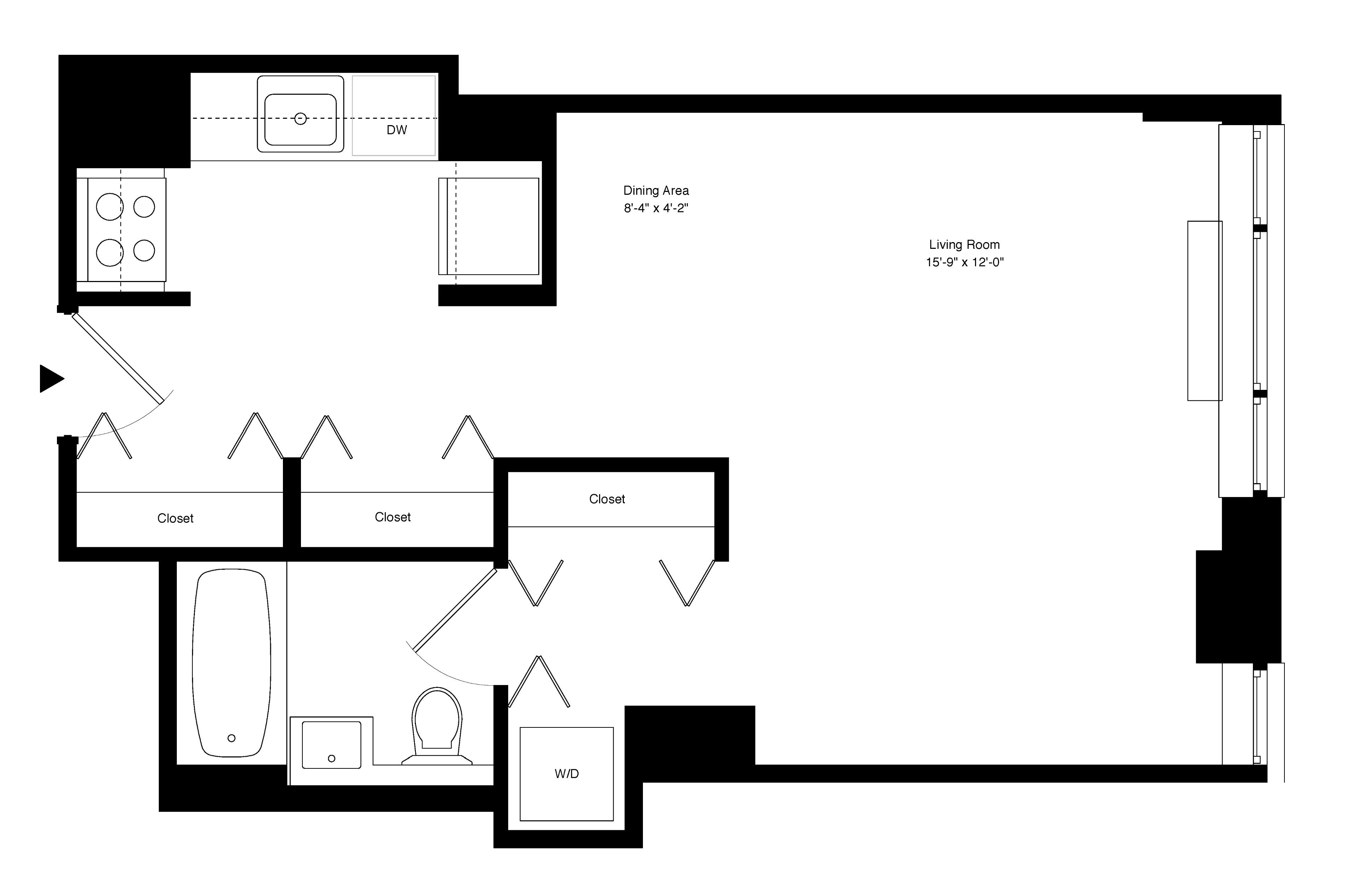 Floorplan for 55 West 25th Street, 12-L