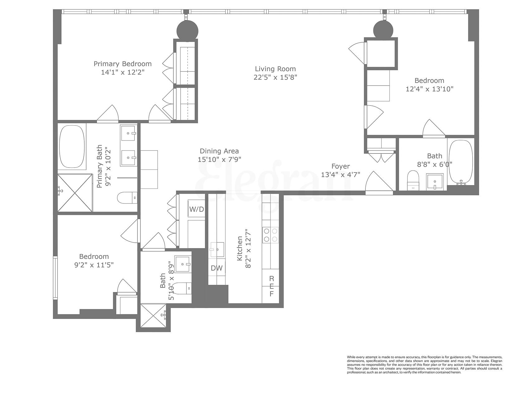 Floorplan for 302 East 96th Street, 503