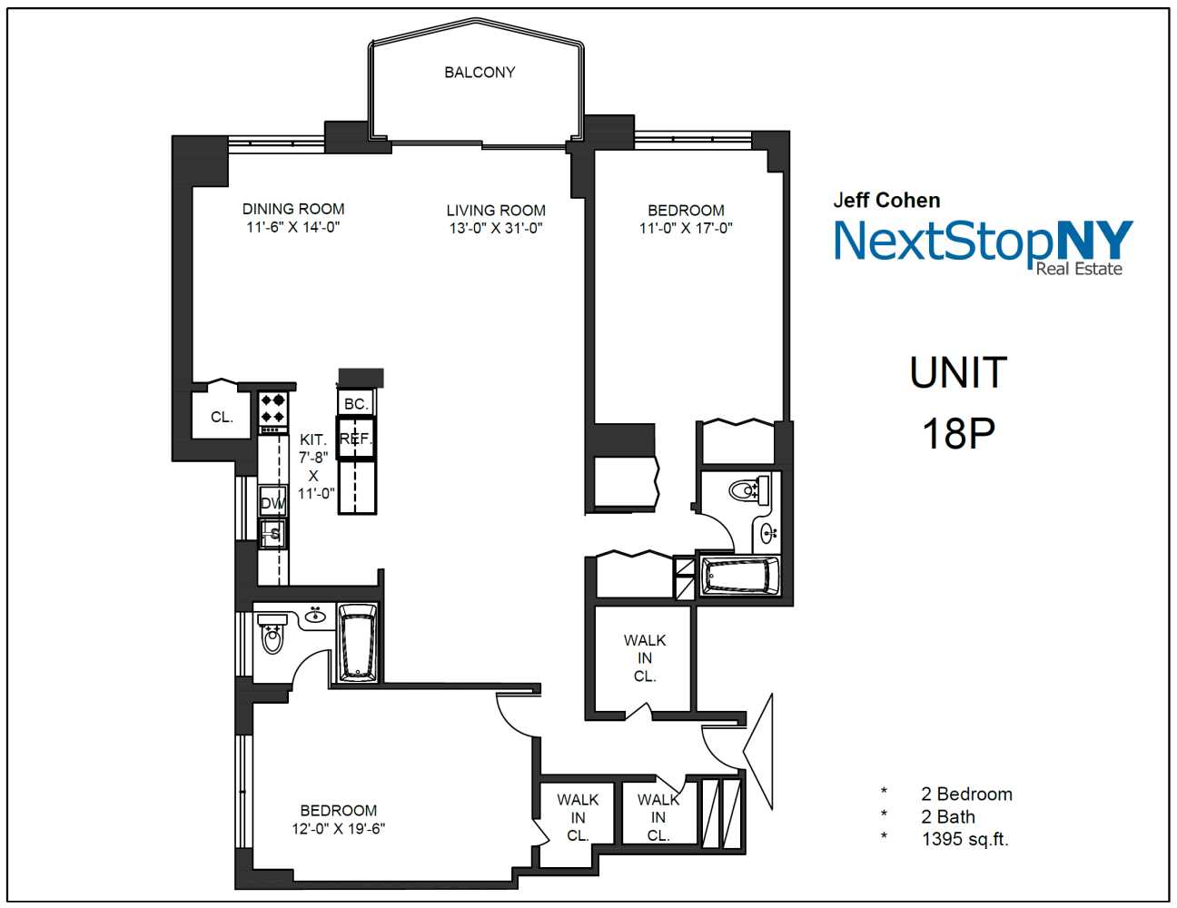 Floorplan for 400 East 56th Street, 18P