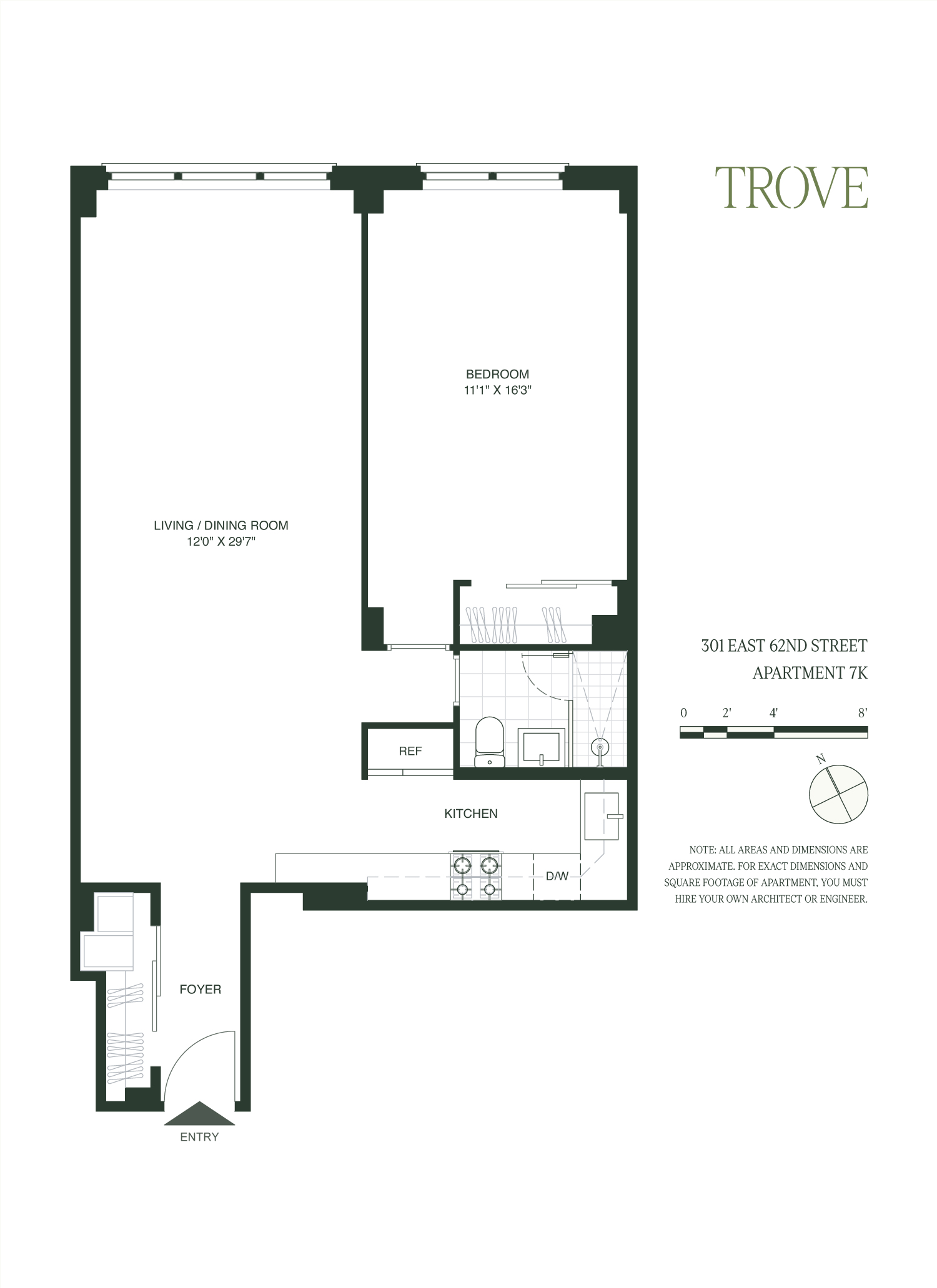 Floorplan for 301 East 62nd Street, 7K