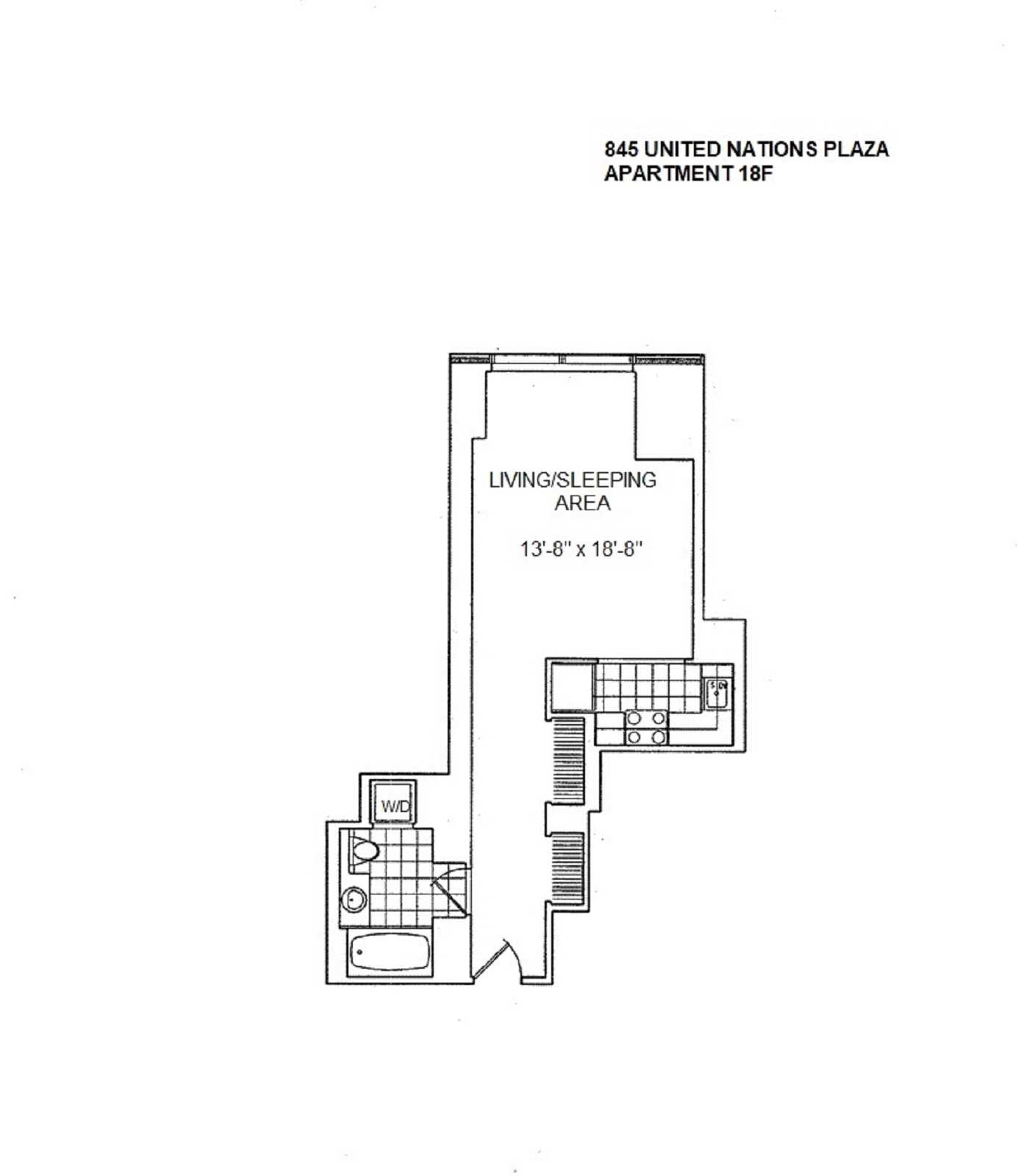 Floorplan for 845 United Nations Plaza, 18F