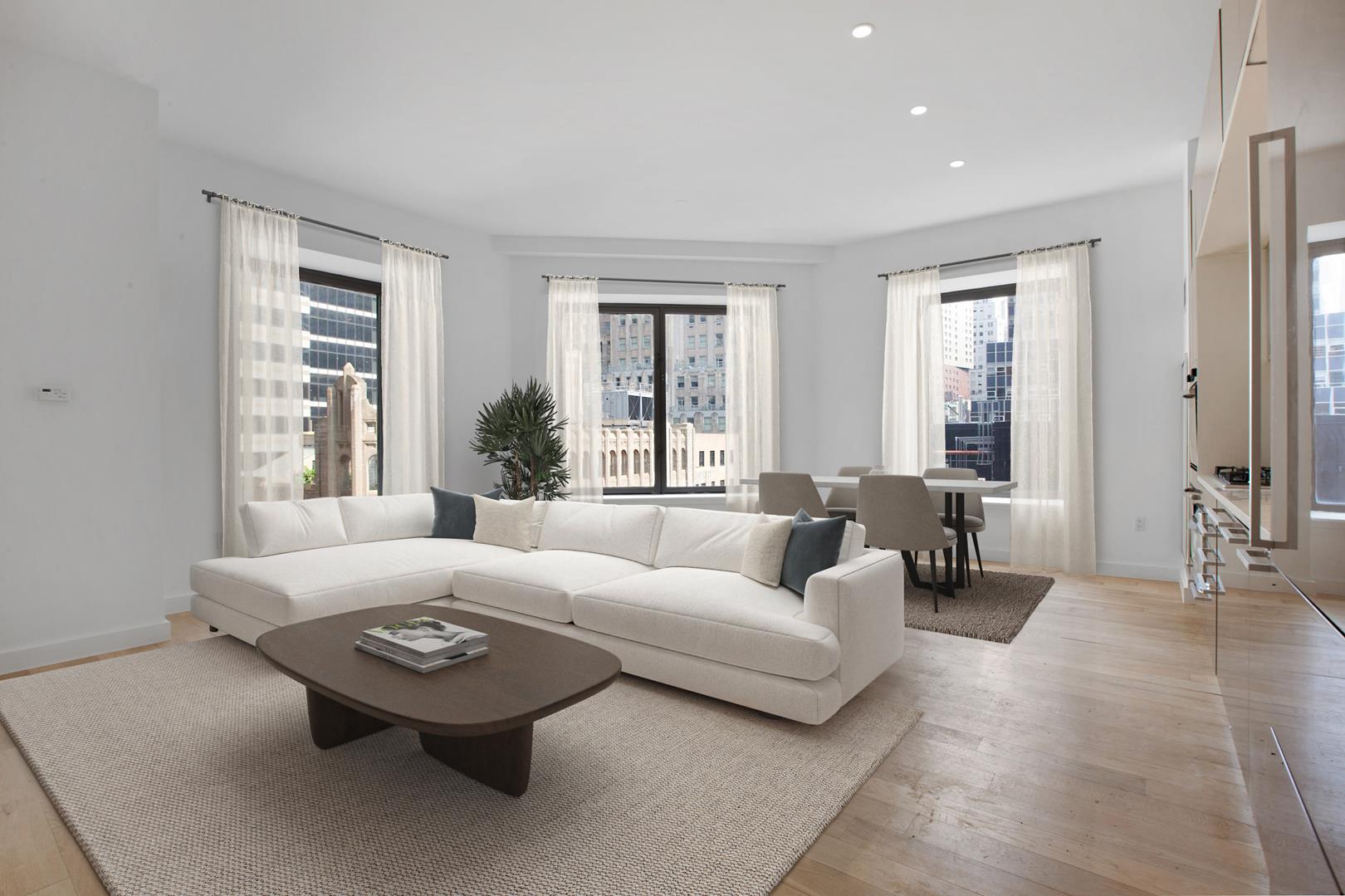 75 Wall Street 19-M, Financial District, Downtown, NYC - 2 Bedrooms  
2 Bathrooms  
4 Rooms - 