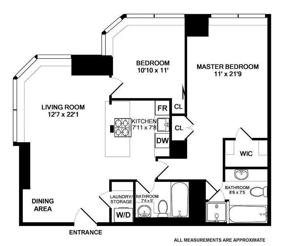 Floorplan for 415 East 37th Street, 15-F