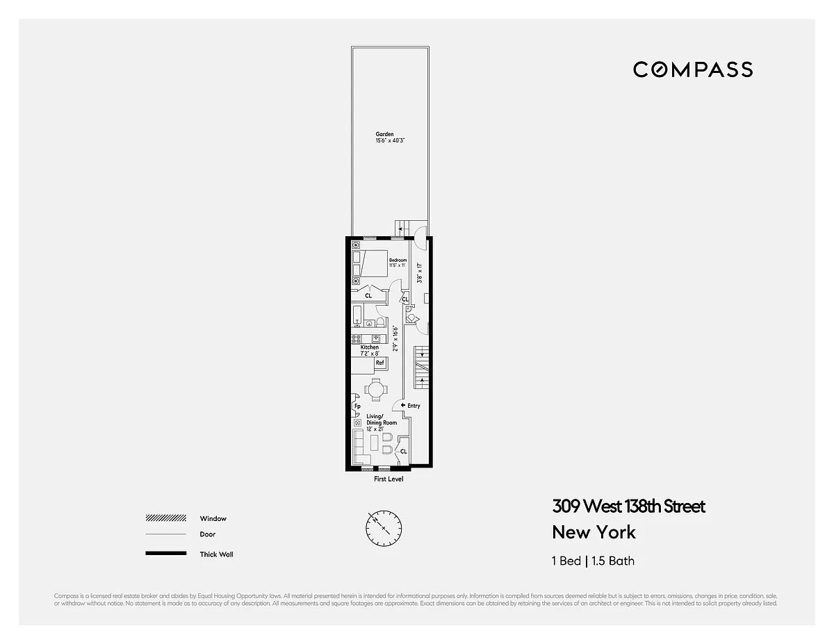 Floorplan for 309 West 138th Street