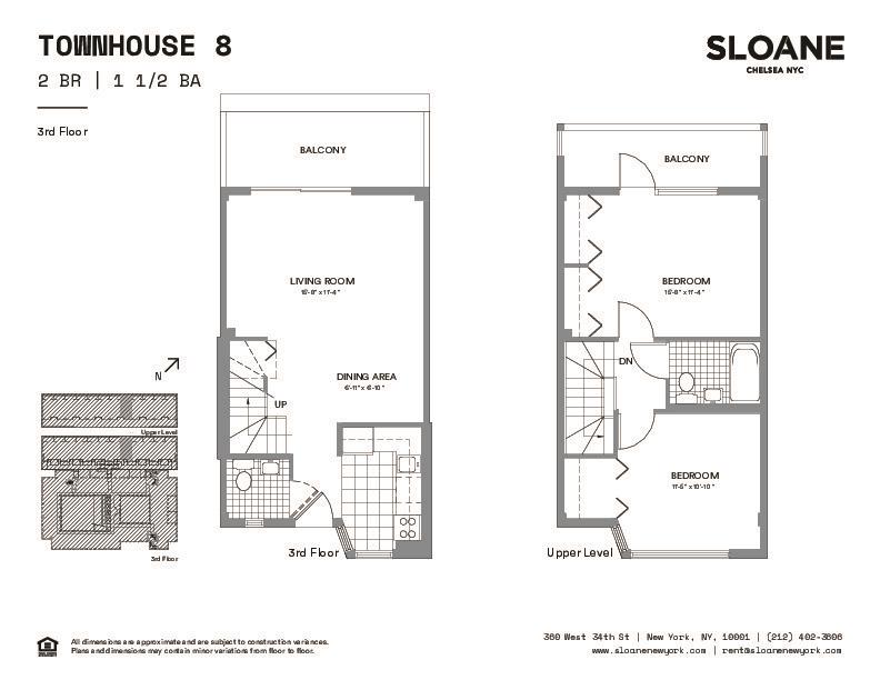 Floorplan for 360 West 34th Street, TH-3