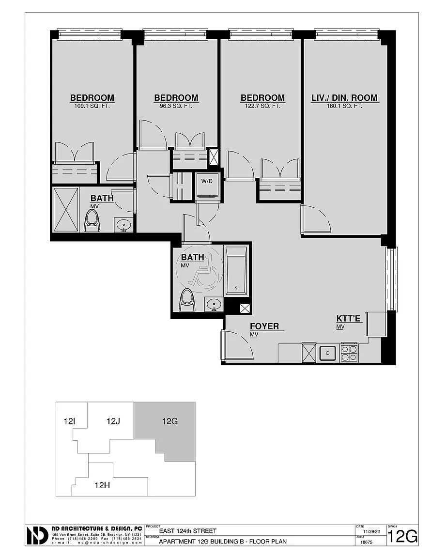 Floorplan for 215 East 124th Street, 12M