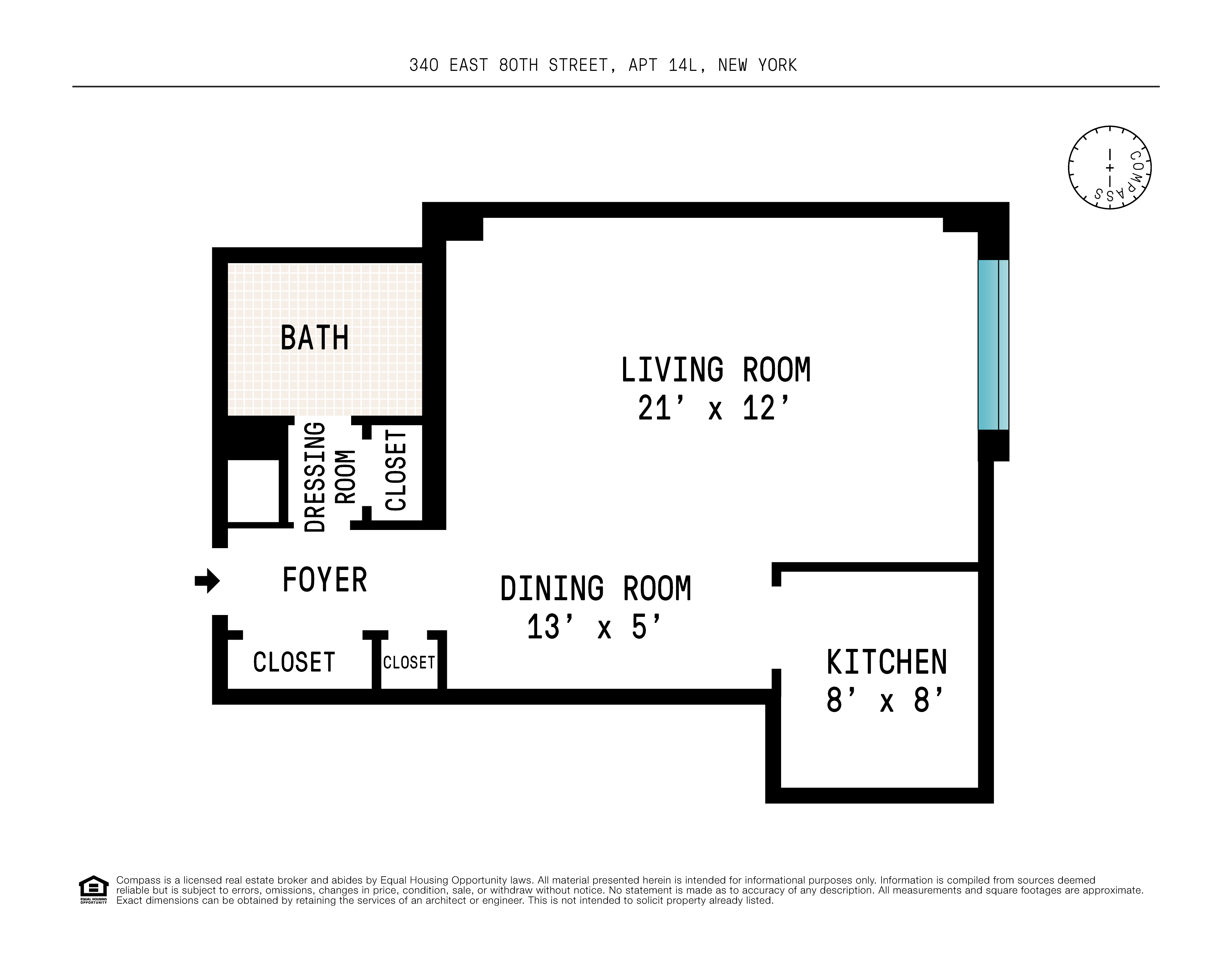 Floorplan for 340 East 80th Street, 14L