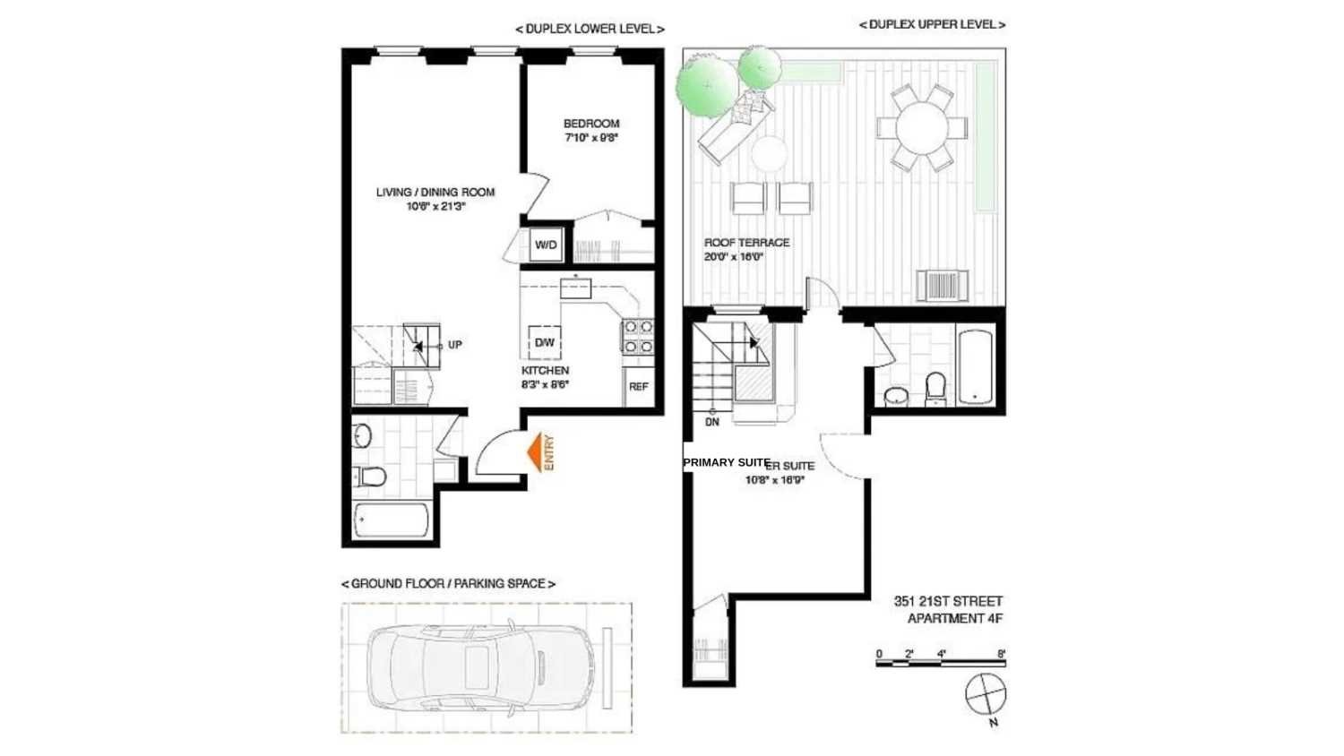 Floorplan for 351 21st Street, 4F