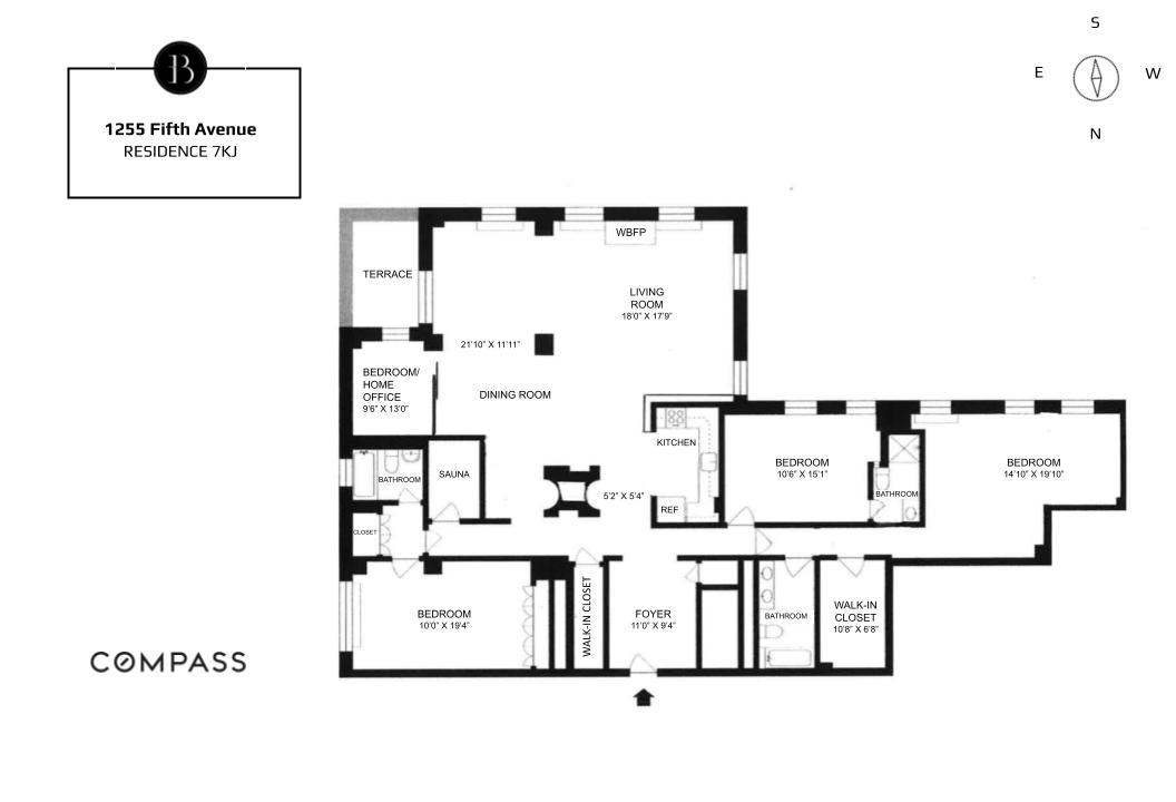 Floorplan for 1255 5th Avenue, 7J