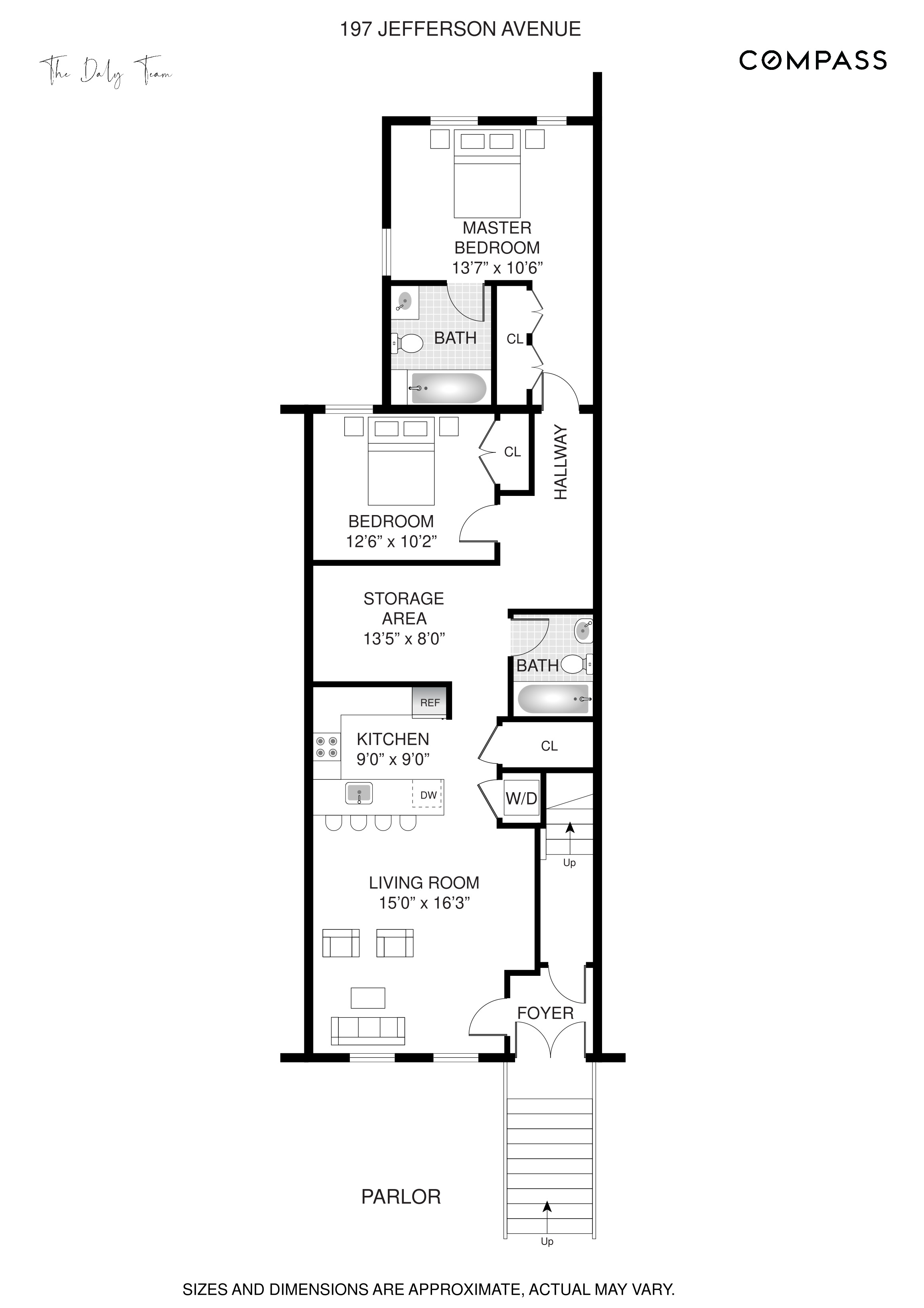 Floorplan for 197 Jefferson Avenue, PARLOR