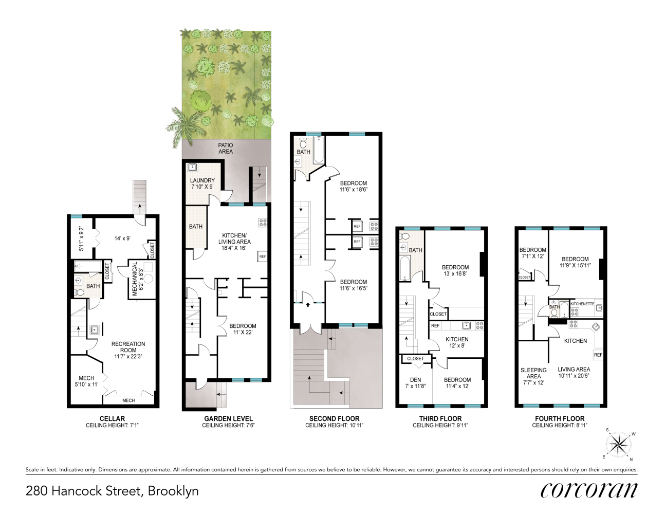 Floorplan for 280 Hancock Street