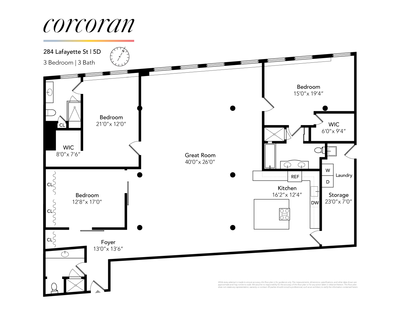 Floorplan for 284 Lafayette Street, 5D