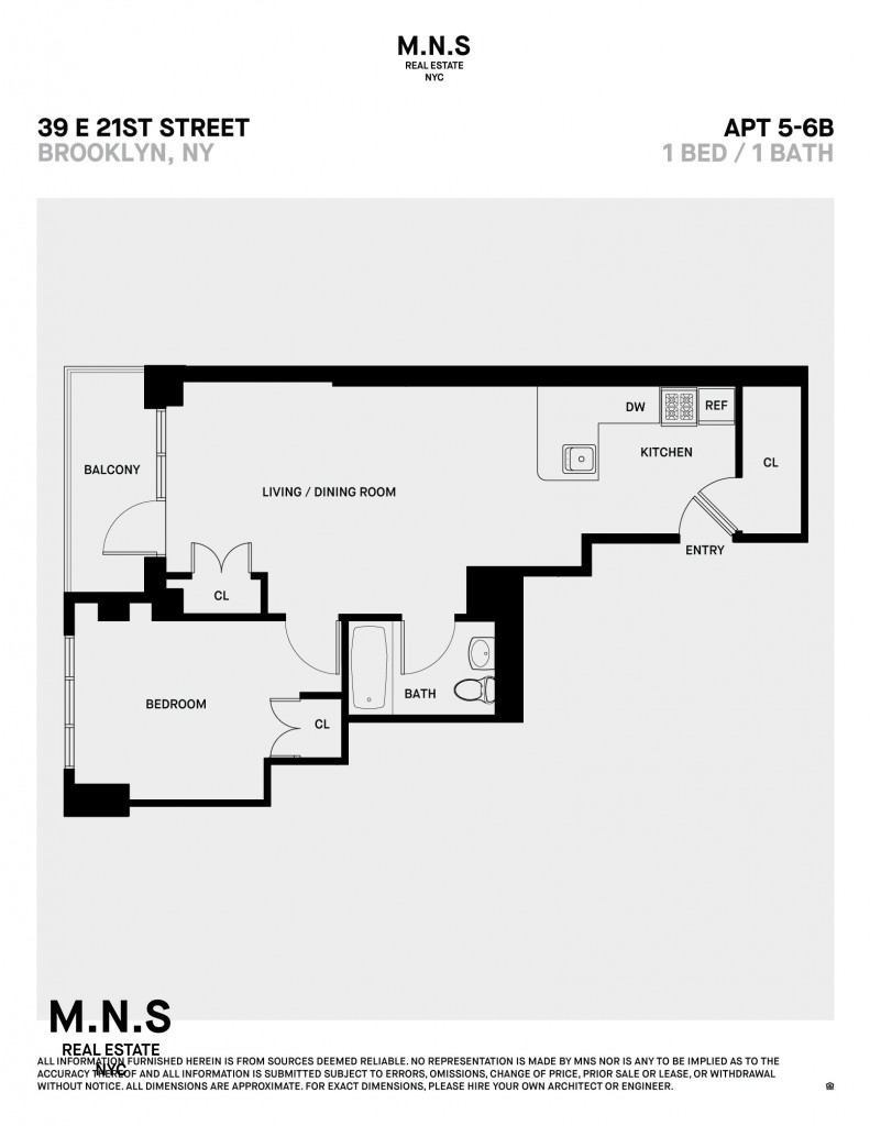 Floorplan for 39 East 21st Street, 6-B