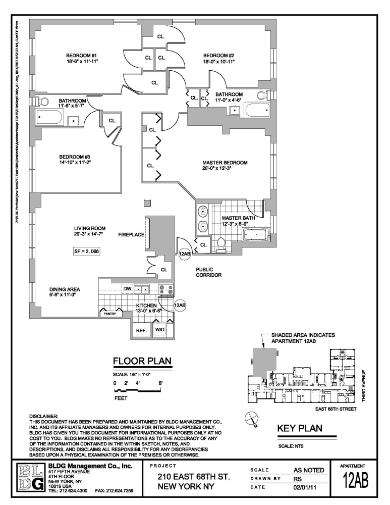 Floorplan for 210 East 68th Street, 12A