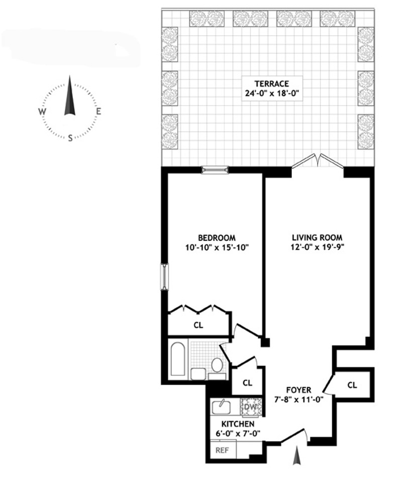 Floorplan for 211 East 18th Street, 1J