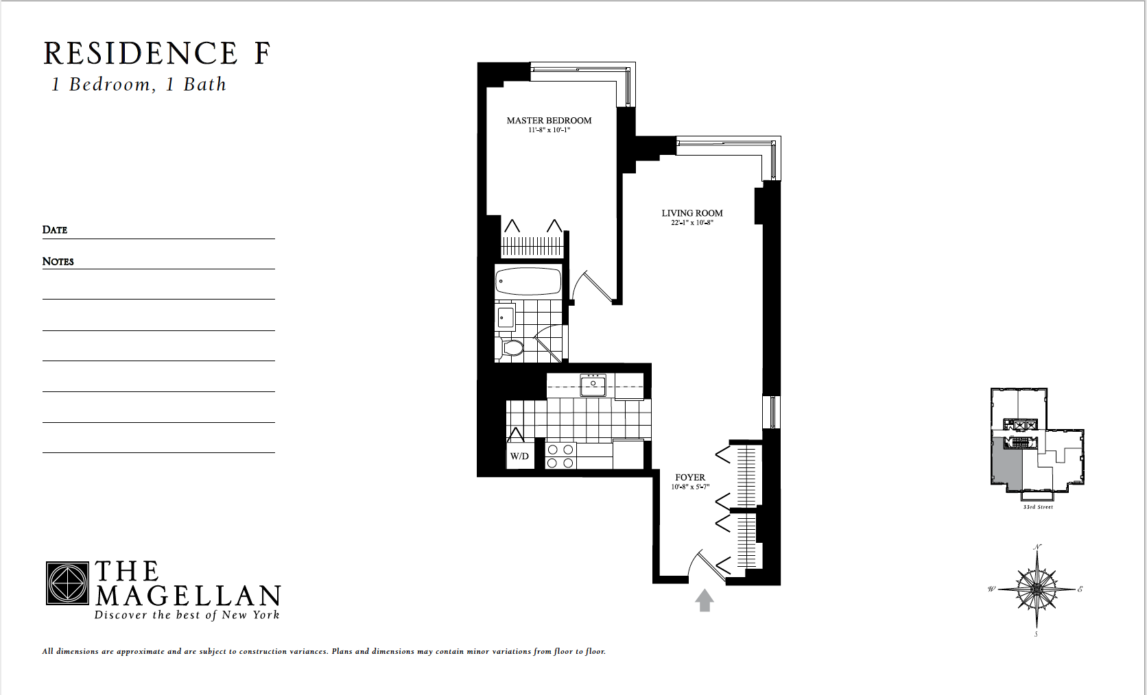 Floorplan for 35 West 33rd Street, 21F