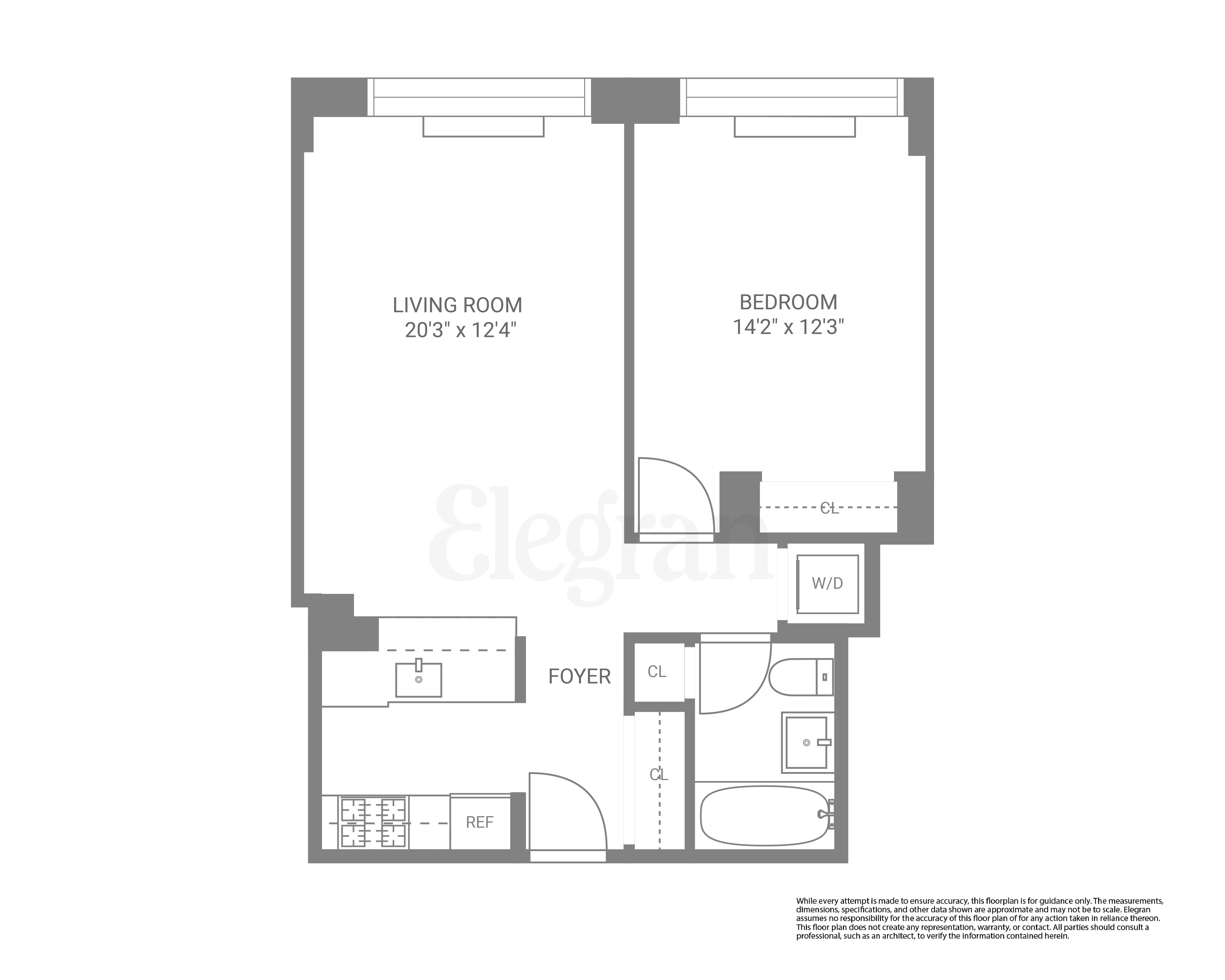 Floorplan for 100 Riverside Boulevard, 12-D