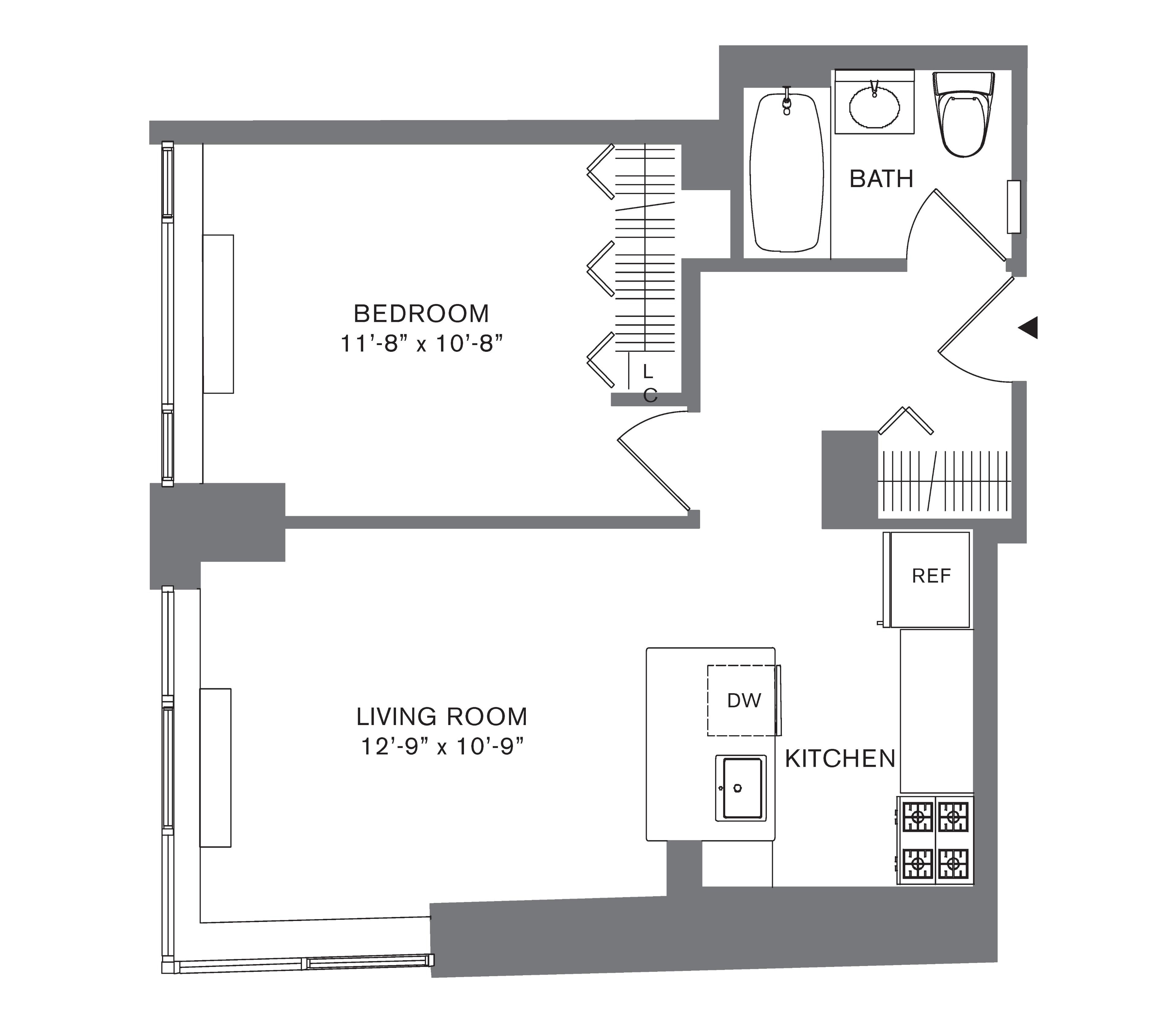 Floorplan for 88 Leonard Street, 705