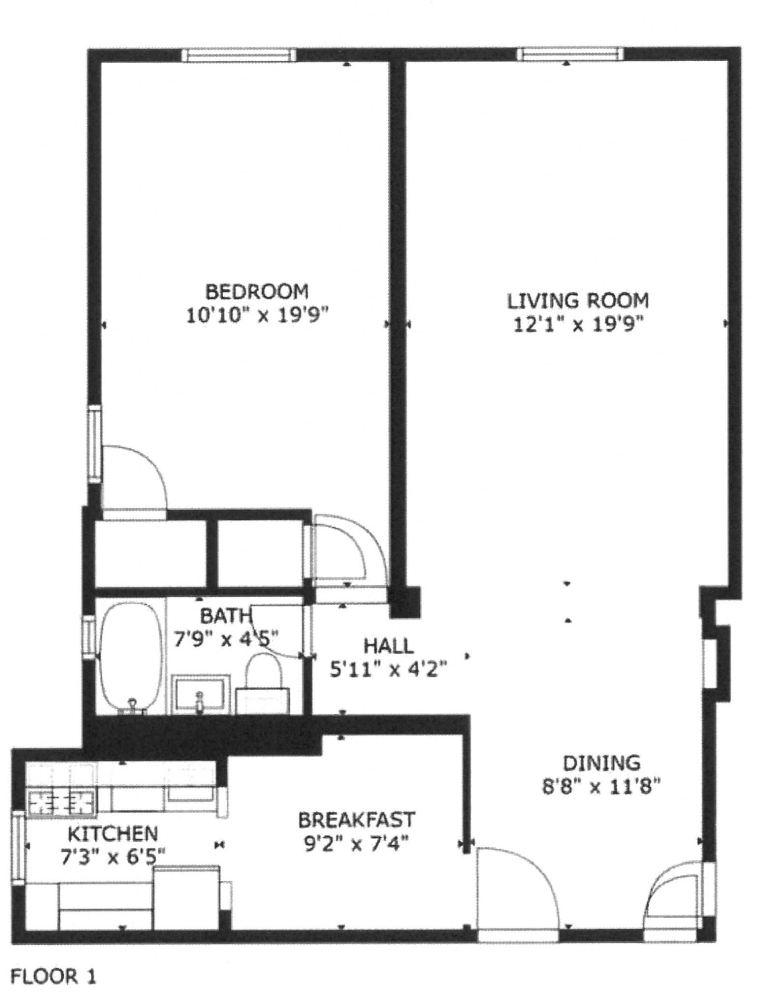 Floorplan for 72-11 110th Street, 4A