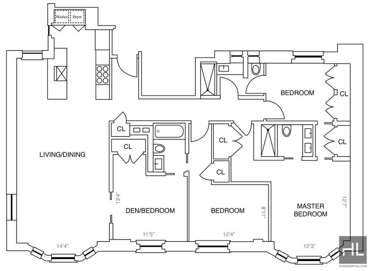 Floorplan for 252 West 76th Street, 8G