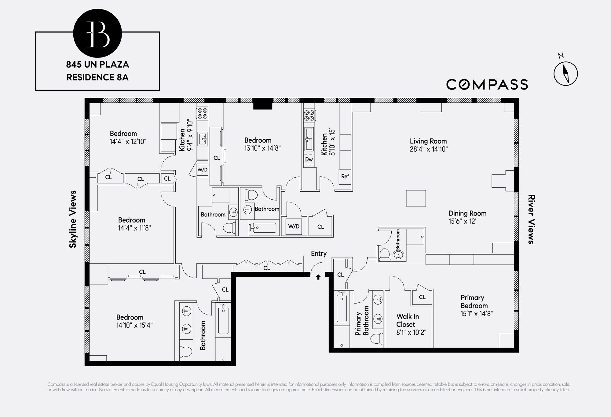 Floorplan for 845 United Nations Plaza, 8A