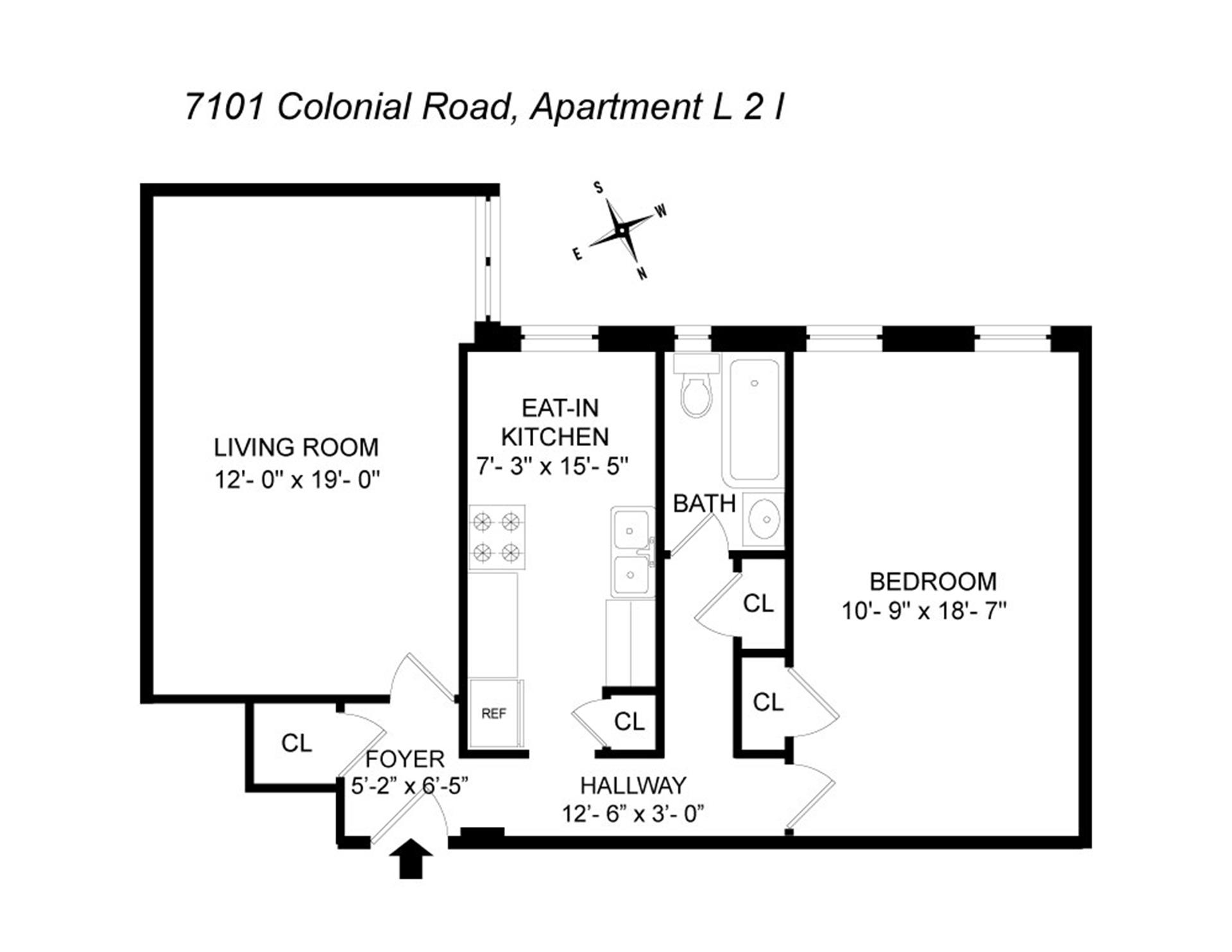 Floorplan for 7101 Colonial Road, L2I