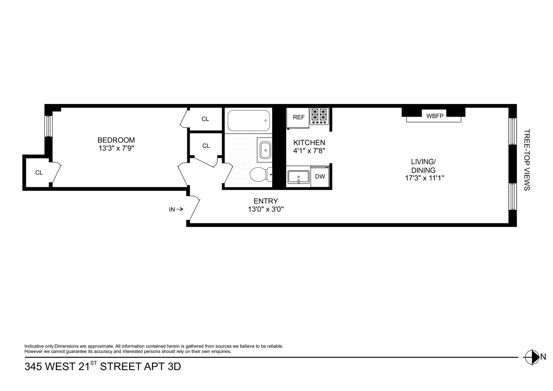 Floorplan for 345 West 21st Street, 3D