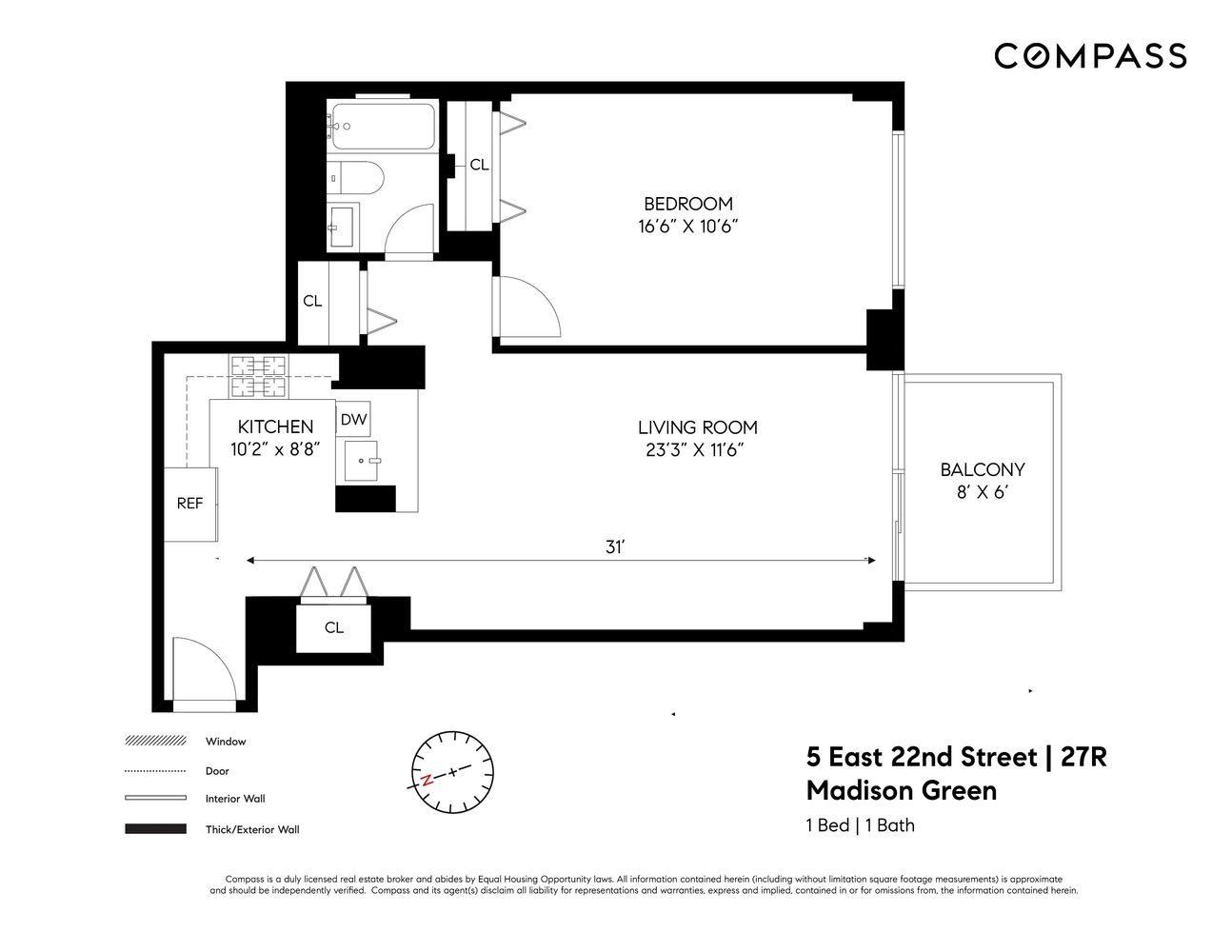 Floorplan for 5 East 22nd Street, 27R