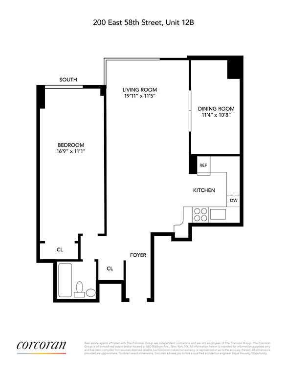 Floorplan for 200 East 58th Street, 8B