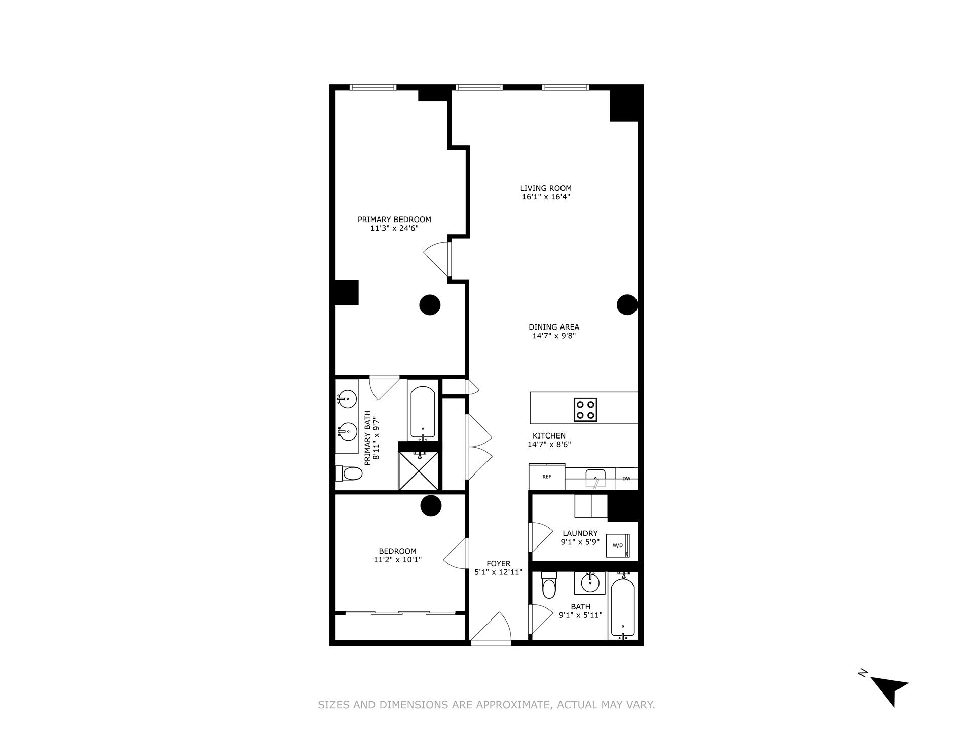 Floorplan for 225 5th Avenue, 9B