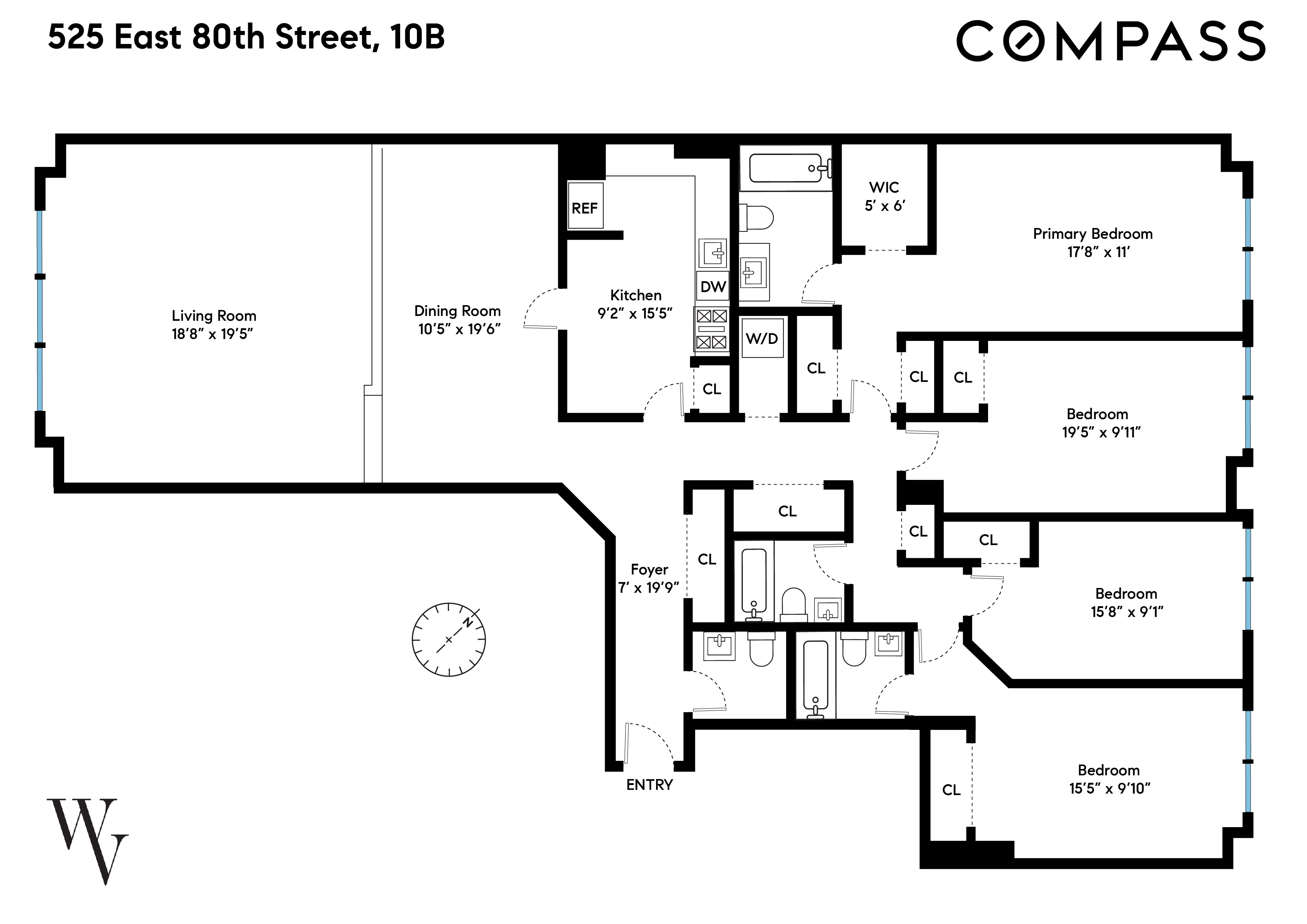 Floorplan for 525 East 80th Street, 10B