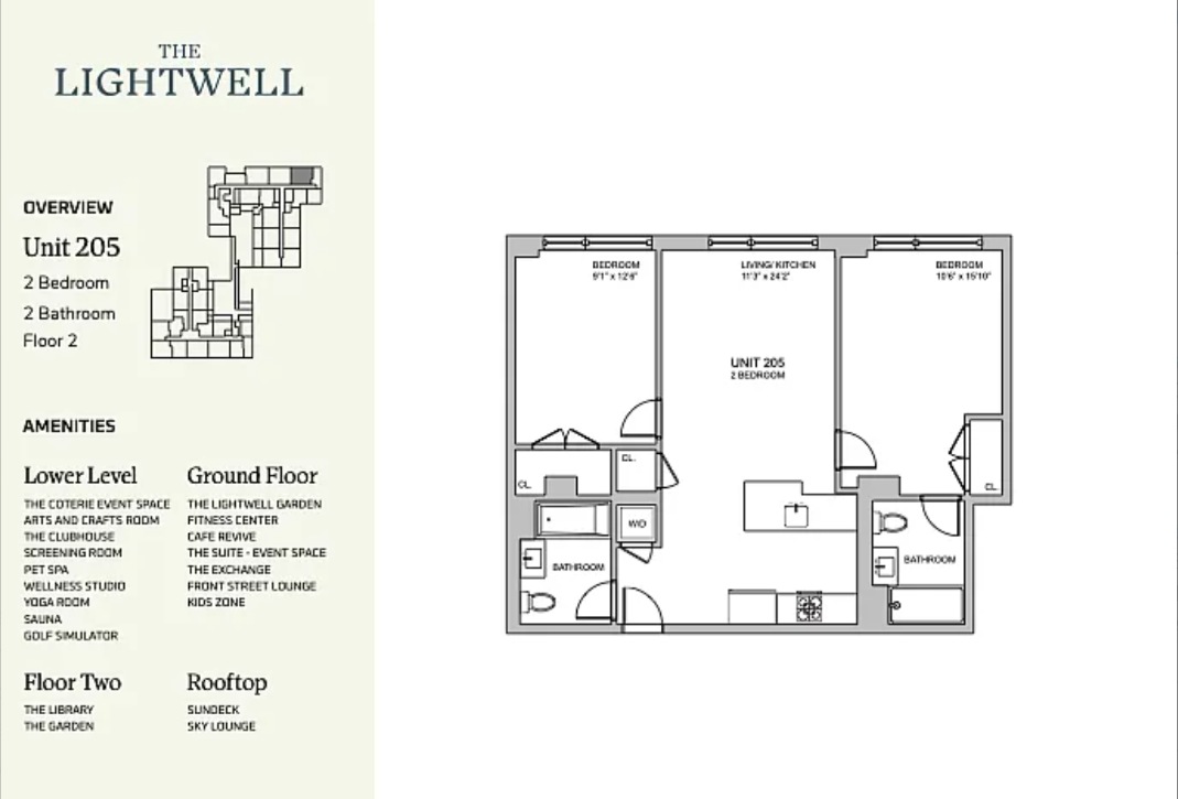 Floorplan for 218 Front Street, 405