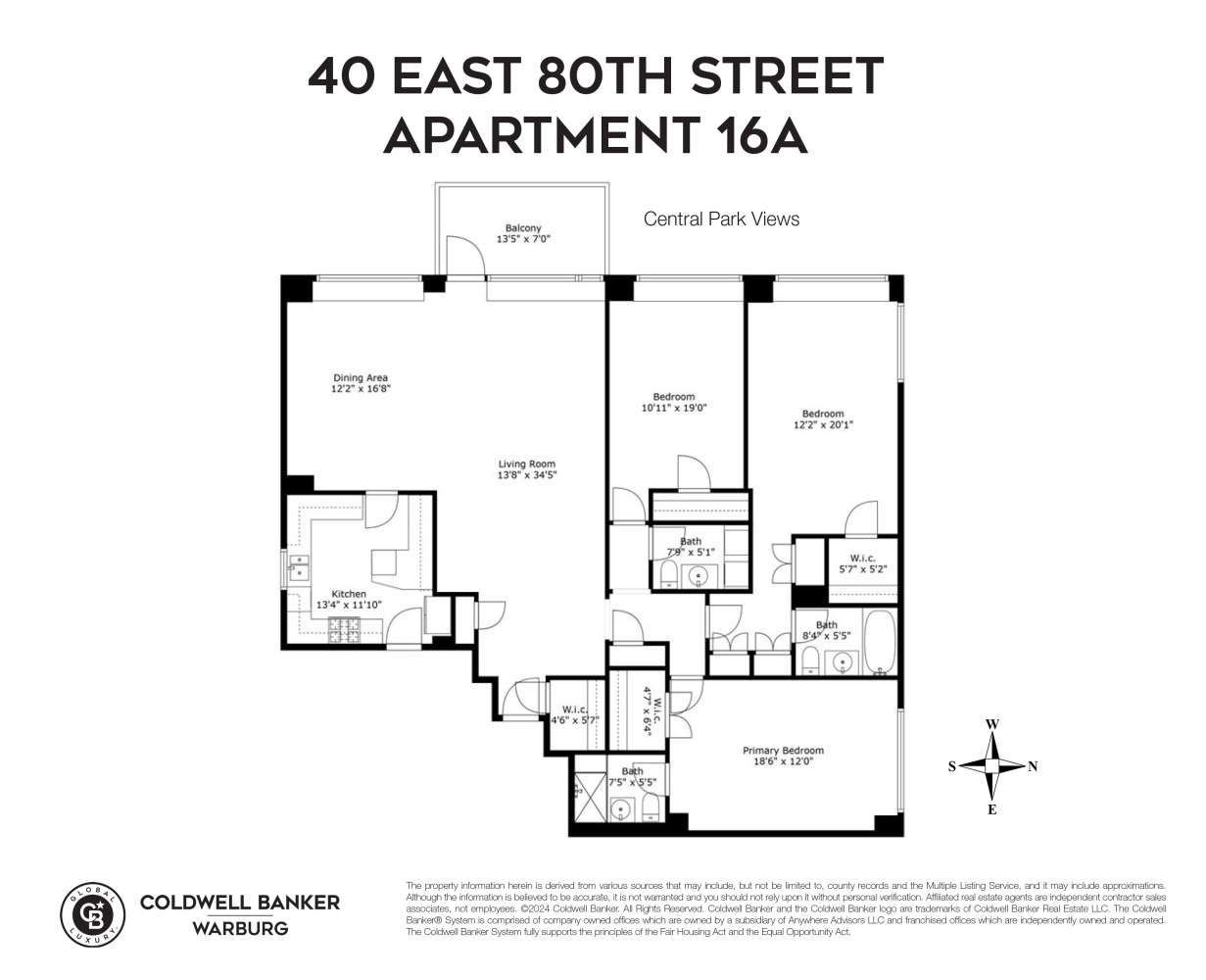 Floorplan for 40 East 80th Street, 16A